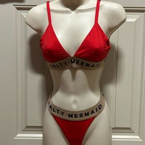 Salty Mermaid Red/Gold Bikini